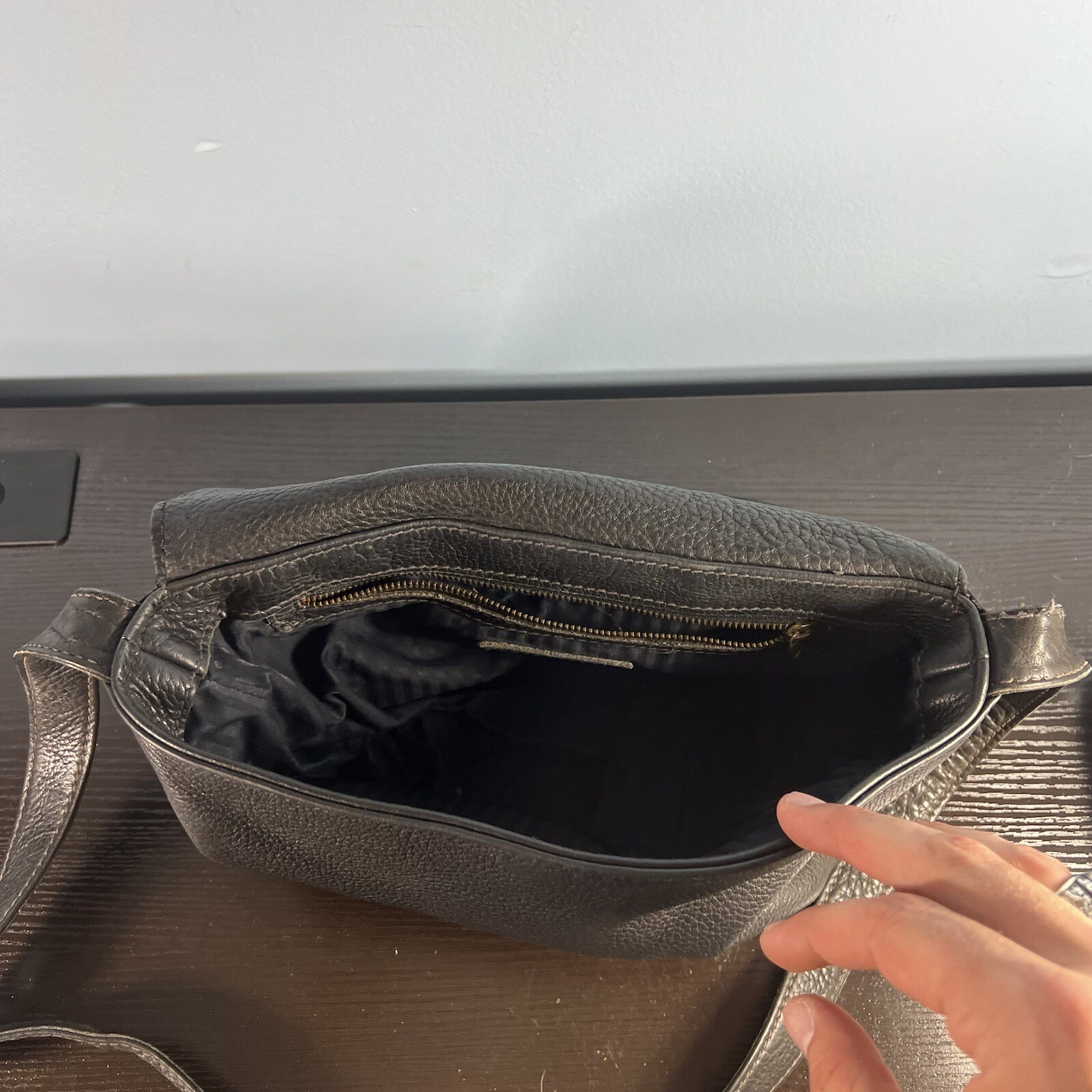 Vintage COACH SONOMA Black Pebbled Leather Crossbody Bag Purse 4903 USA