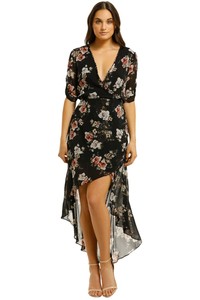 nicholas arielle floral wrap maxi dress