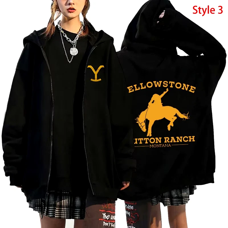 Hot Yellowstone Dutton Cosplay Zipper Hoodie Wome Men Fashion Autumn Winter Long