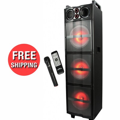 bluetooth dj pa speaker with disco light