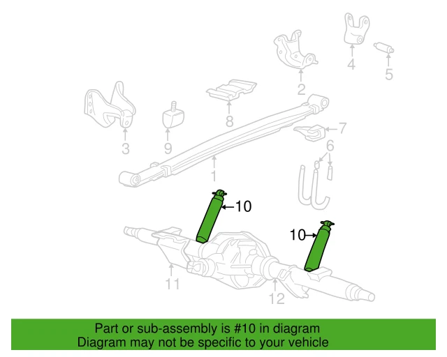 Amortiguador trasero genuino Motorcraft ASHV-1051 00-02 Excursion 6U2Z-18V125-A Foto 3 de 4