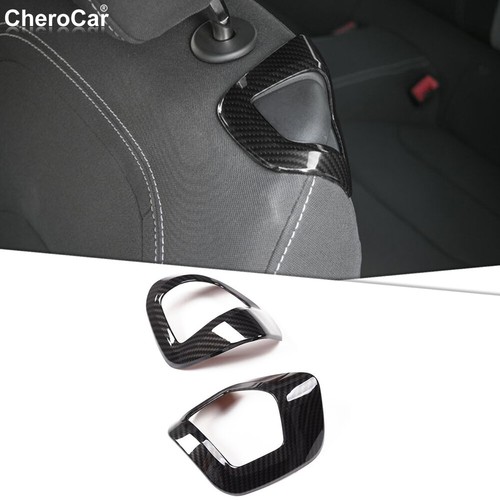 Cubierta de manija de respaldo de asiento de fibra de carbono 2 piezas para Chevrolet Camaro 2017-2021 - Imagen 2 de 12