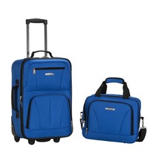 Rockland Fashion Softside Upright Luggage 2-Piece Set 14/19 , Blue