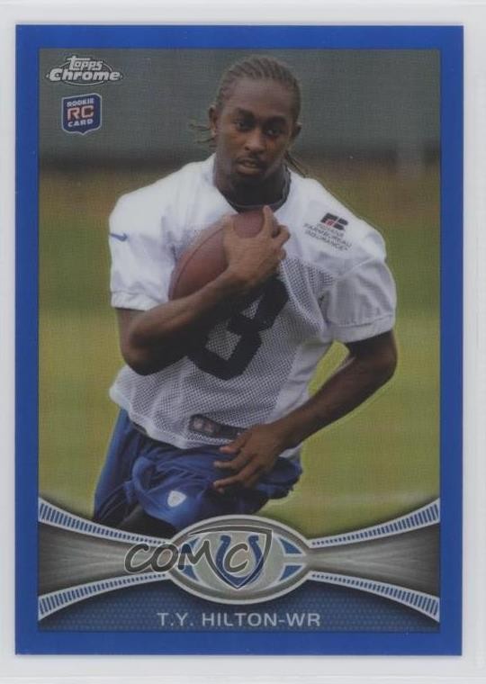 2012 Topps Chrome Blue Refractor 46/199 TY Hilton #168 5ov