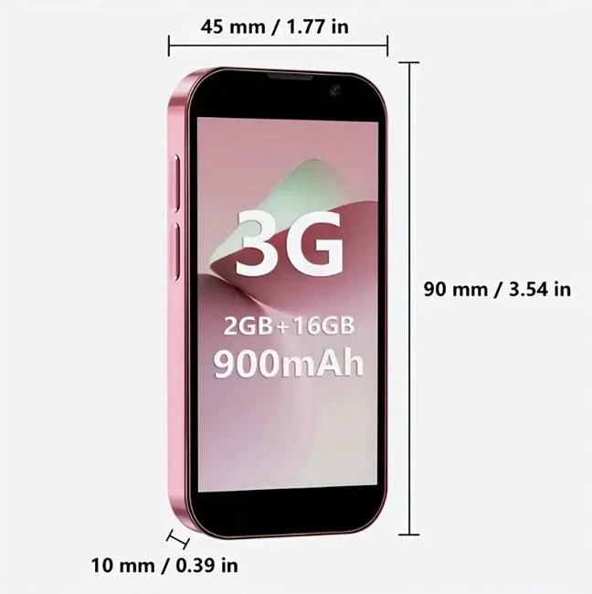 3G Mini Smartphone Smallest 3.0" HD Touch Screen Dual SLM Kids Christmas Gift - Image 2 of 4