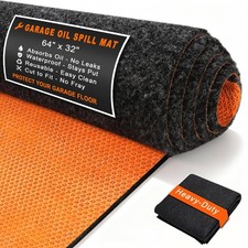 Oil Spill Mat - 64x32 Garage Floor Mat for Un...