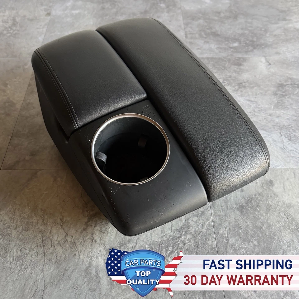 2007-2015 Audi Q7 Center Console Armrest Cup Holder Black OEM - Image 2 of 4