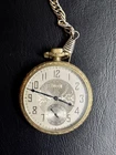 Antique 1923 Elgin Pocket Watch 12s 7j Grade 303 Gold Filled Running — W Chain