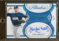 2025 Panini Flawless USA Baseball Jake Arrieta Platinum 1/1 Auto #USA-JA