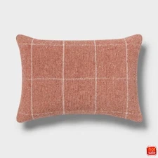 Windowpane Woven Decorative Pillow Oblong - Threshold™
