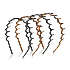 Zig Zag Headbands for Women Teen Girls Men, Plastic Hair Bands with Teeth Thin Z