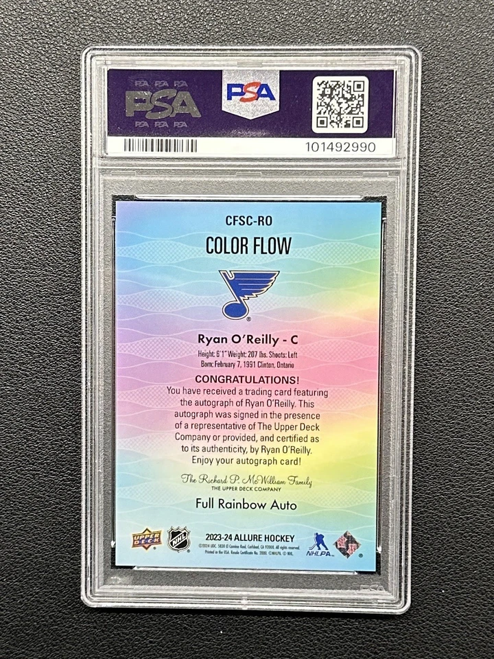 2023-24 UD Allure Stanley Cup Color Flow Set 🌈 Auto (4 Cards) PSA 10 - Image 3 of 4