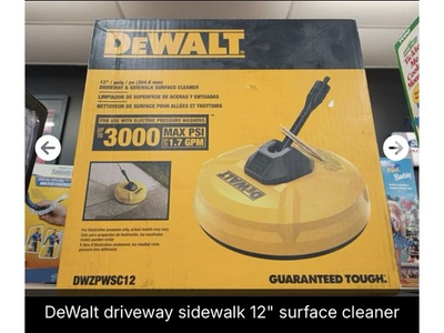 #ad NIB Dewalt Driveway And Sidewalk Surface Cleaner For Pressure Washer $24.00