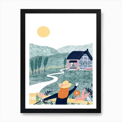 Landschaft Kunstdruck gerahmt Wandbild Poster Leinwanddruck Bild