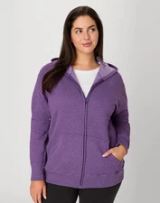 Hanes Just My Size EcoSmart Women's Full-Zip Fleece Hoodie (Plus )