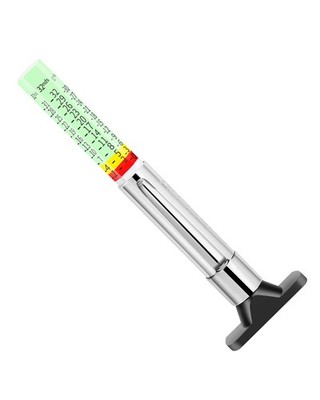 Tire Tread Depth Gauge, Fluorescent Smart Color-Coded Tire Depth Gauge 32nds,...