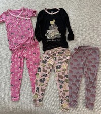 Kickee Pants 3T Girls Pajama Two Piece Set 5 Items Bamboo Viscose