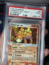 Pokémon TCG Camerupt EX 92/106 Holo Rare Card Emerald (2005) PSA 9 Mint SWIRL on eBay