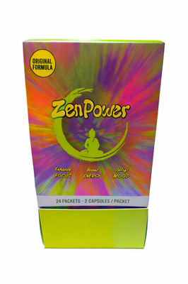 #ad Zen Power Energy Focus Mood Capsules Original Formula 24 Packets 2 Caps Each $59.99