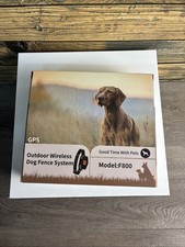 Outdoor GPS Wireless Dog Fence Electric Adjustable System Model: F800 Black New