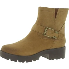 Zodiac Womens Miller  Zipper Leather Booties Shoes BHFO 4864