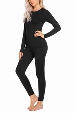 Thermal Underwear for Women Long Johns Sets Lightweight Base Layer Shirt Le...