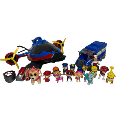 Nickelodeon Paw Patrol Figures & Vehicles 20 Piece Lot Figures Airplane + Extras