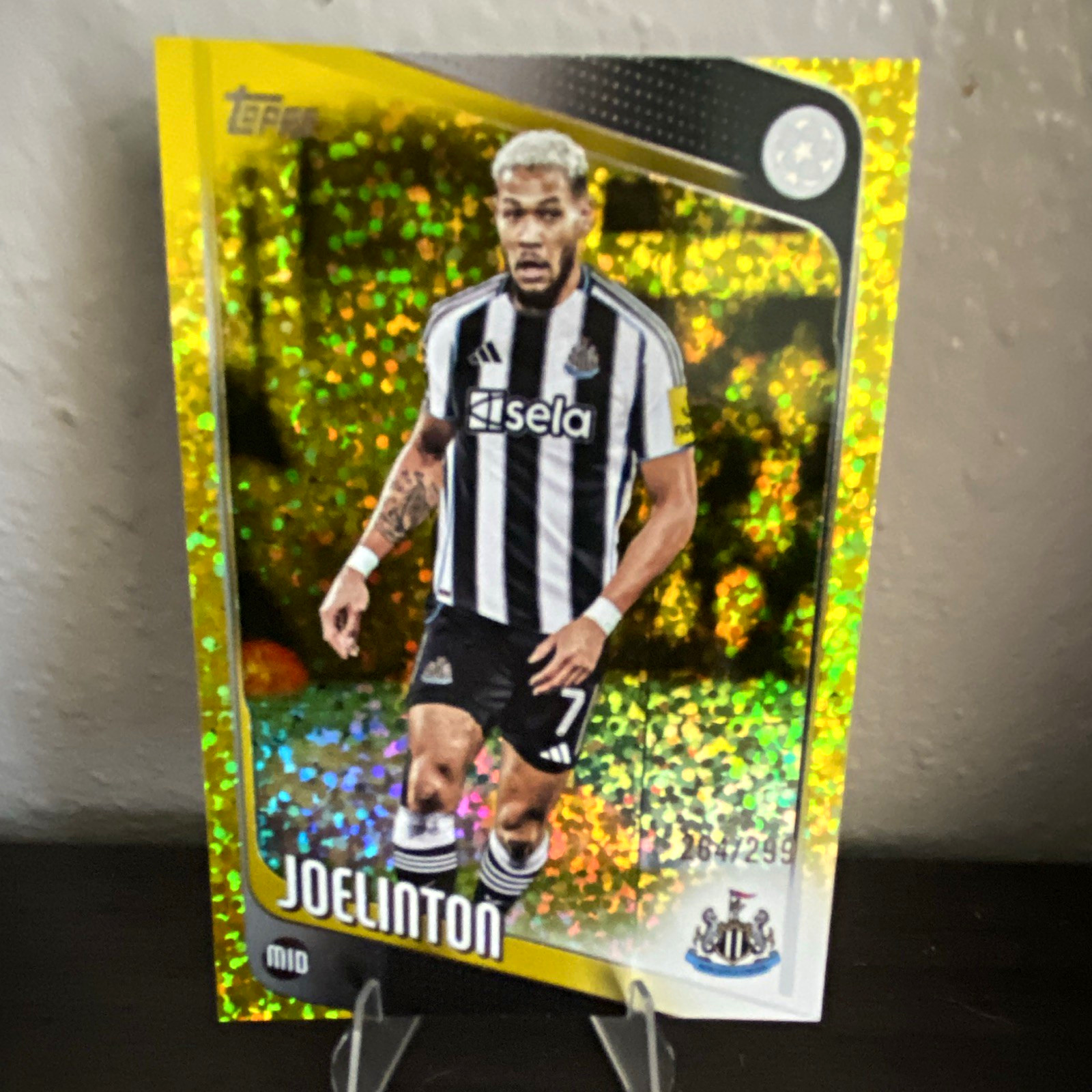 Topps UEFA Champions League Joelinton Newcastle United #23 Gold /299