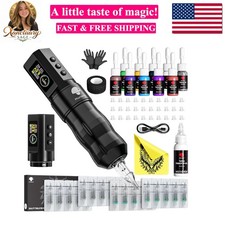 Tattoo Gun Kit, Wireless Tattoo machine Kit for Beginners Complete Set, Tatto...