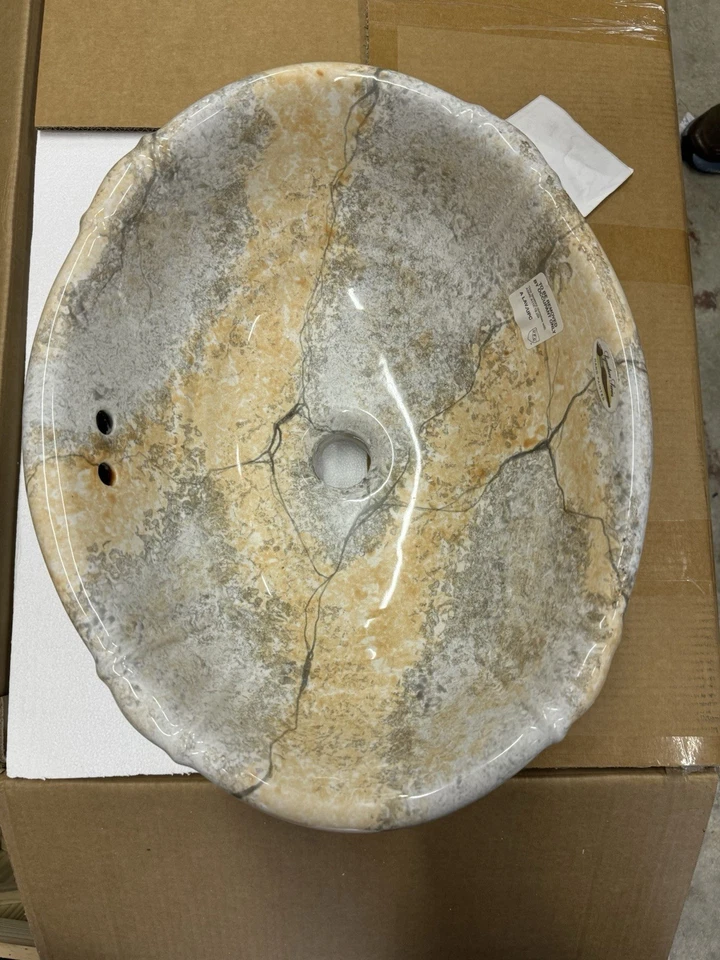 复古彩绘意大利瓷扇贝水槽盆地花园意大利手工 — 第 2/4 张图片