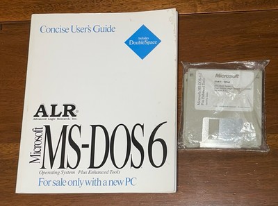 VTG Microsoft MS-DOS 6.2 Sealed Disks With Manual Software Package 3.5 Floppy