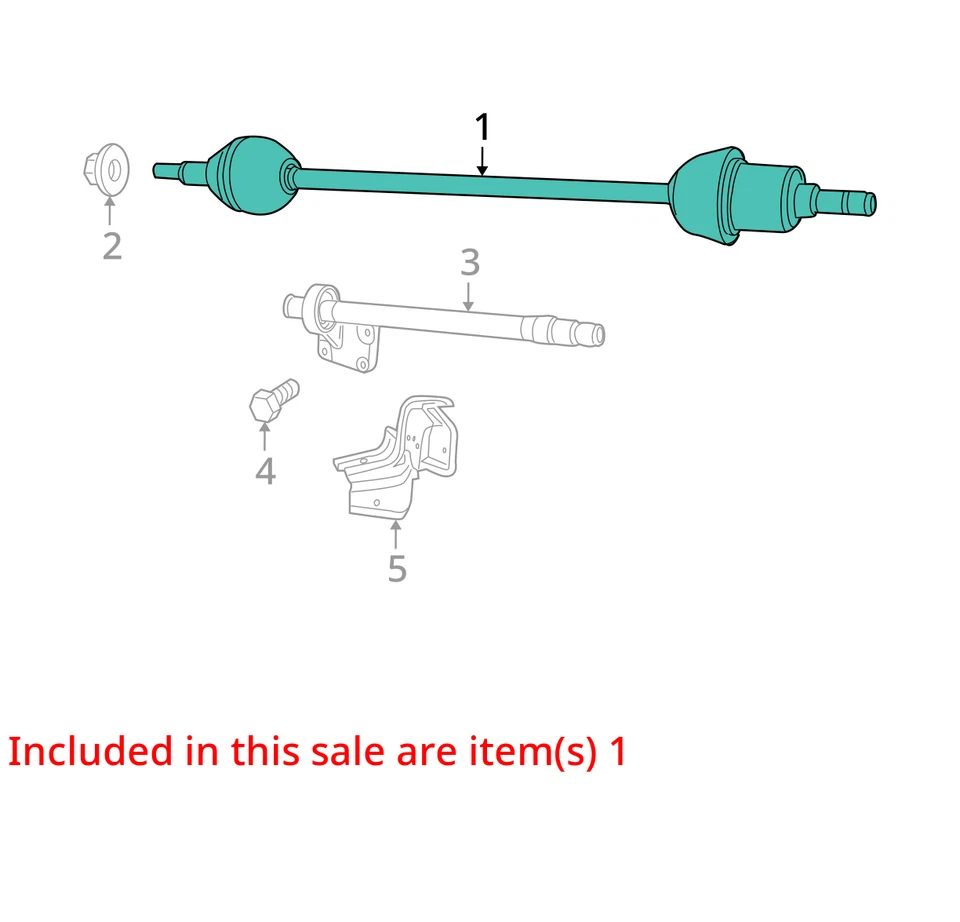 Dodge Grand Caravan 2011-2020 eje conductor delantero CV C/V QOYPT Foto 3 de 4
