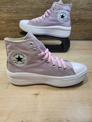 Converse Chuck Taylor All Star Move Plateau Hi Tops Flieder Lila UK 6 Rosa Spitze