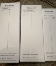 BIODANCE Collagen Cleansing Oil, Mask to Foam Cleanser & Refining Mild PHA Toner