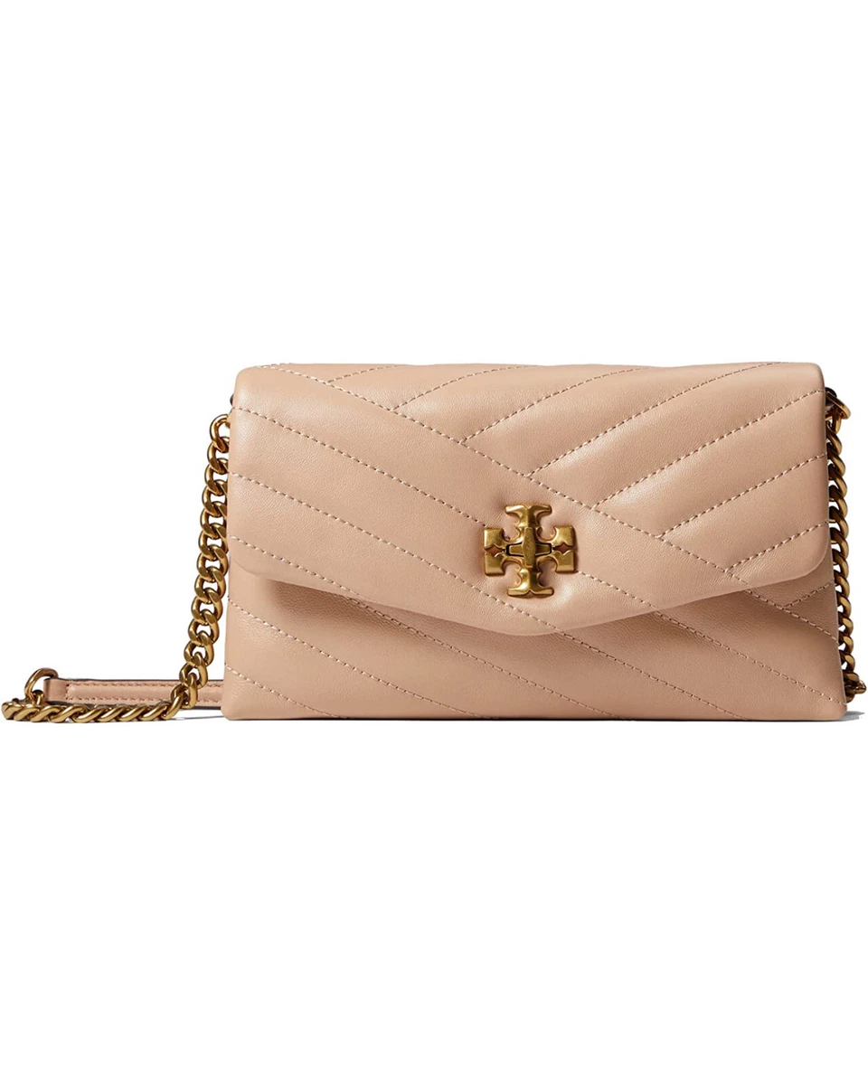 Tory Burch Kira Chevron Chain Crossbody Bag/ Wallet/Devon Sand/$348