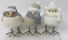 Set Of 3 Wondershop Target Featherly Friends Christmas Birds Neutral Beige NEW