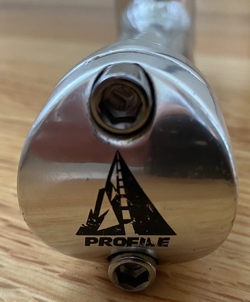 RARE Profile Boa 1 1/8" Treadless MTB Stem Silver About 120mm Rise 25.4" Silver - Image 4 of 4
