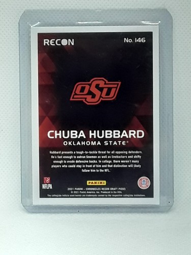 Chuba Hubbard 2021 Chronicles Recon Draft Picks - RC #146 - Oklahoma State - Picture 2 of 2