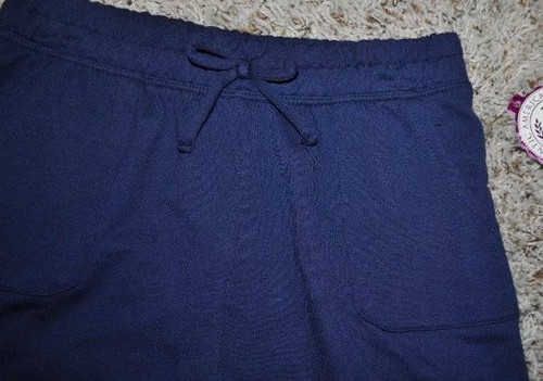 Girls Skirt Skater SO French Terry Blue Elastic Waist Drawstring-sz 7/8 - Picture 3 of 4