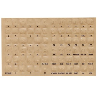 Braille Transparent  Keyboard Stickers for the Blind