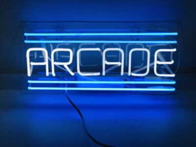 New Arcade 14''x5'' Acrylic Neon Sign Lamp Light Artwork With Dimmer VSX