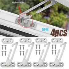 4PCS UPVC Window Restrictor Child Security Lock Safety Catch for Home/Silver