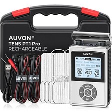 AUVON Rechargeable Digital TENS Unit Muscle Stimulator with 600 mAh Battery, ...