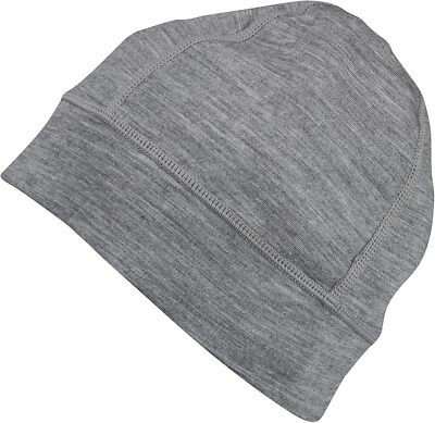 7EVEN Merino Wool Beanie Hat Midweight 230 GSM Grey 