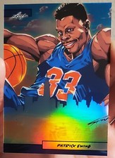 PATRICK EWING 2024 Leaf Metal Chrome BLUE ANIME NATION #36/75 NEW YORK KNICKS