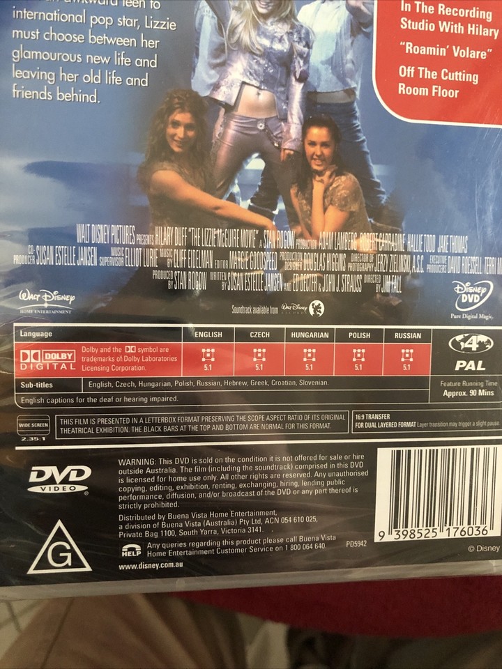 Lizzie McGuire Movie, The (DVD, 2003)BRAND NEW SEALED. Free Shipping