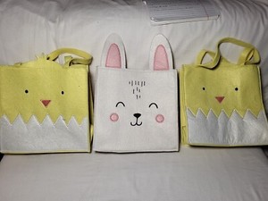 Felt Easter Bags Set Of 3 2 Baby Chicks 1 Bunny
