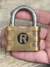 Vintage Old Reese Padlock Lock No Key