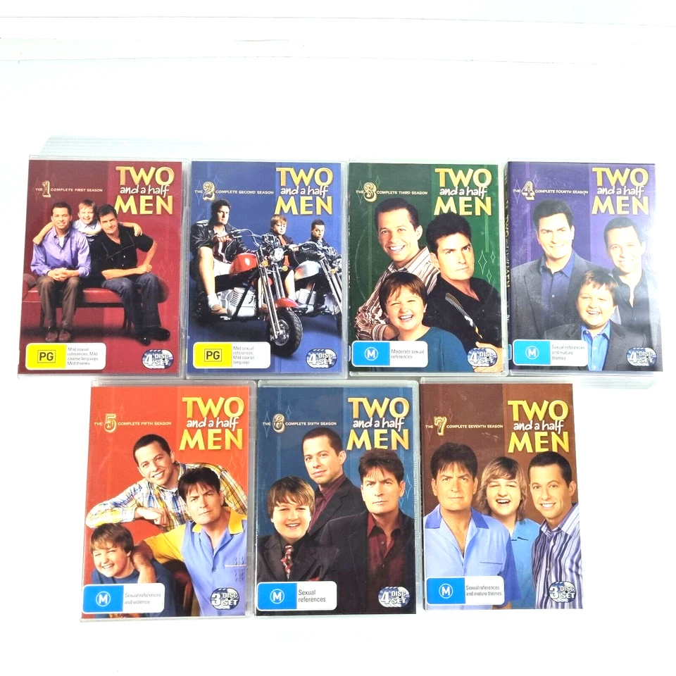 Two And a Half Men DVD TV Series Complete Seasons 1 2 3 4 5 6 7 R4 Charlie Sheen - Image 2 of 4