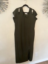 DEREK HEART Green Maxi Dress Stretch Sundress Size 2X